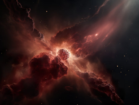 Imagination of a Big bang explosion. The beginning of a Universe.の素材