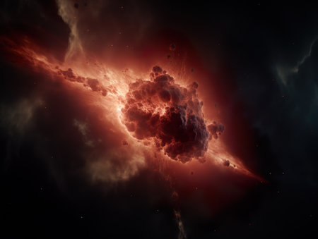 Imagination of a Big bang explosion. The beginning of a Universe.の素材