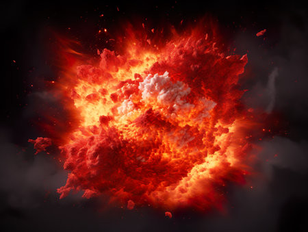 Imagination of a Big bang explosion. The beginning of a Universe.の素材