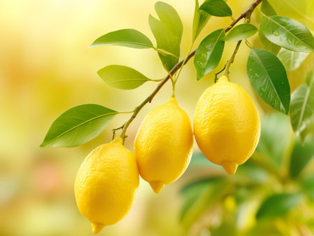 Fresh lemon fruits. Vitamin C concept.の素材