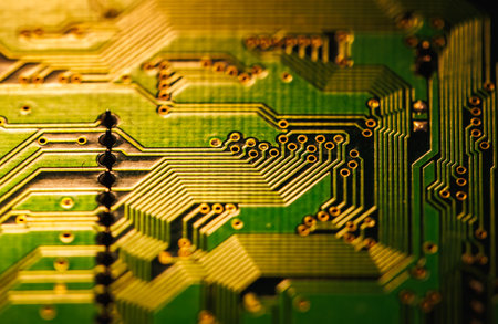 Electronic circuit board close up