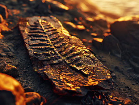 Imagination of a fossil in Marsの素材