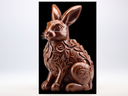 Easter chocolate bunny cut outの素材