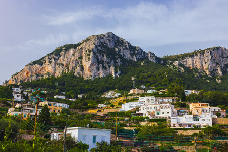 Discover the Charming Coastal Village located on the stunning Island of Capri, Italyの写真素材