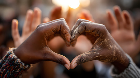 Colorful hand prints symbolizing unity and tolerance. Earth tolerance day conceptの素材