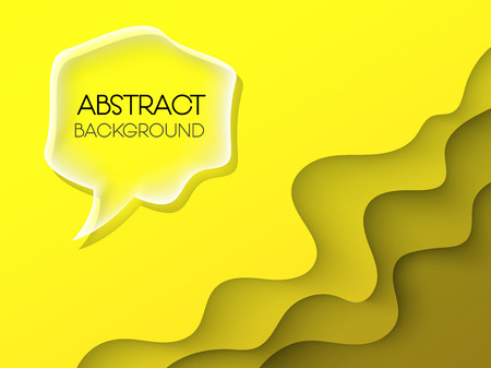Abstract background papercut with colorful  gradient yellowのイラスト素材