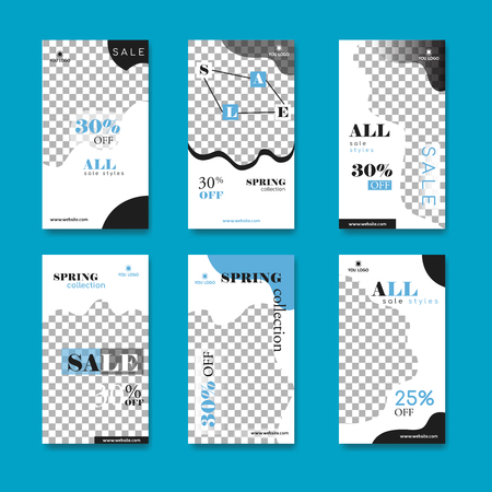 Fashion Post Template Social Media Banners for Digital Marketing. Promo Brand Fashion. Stories. Streaming. story, internet web banner, flyer,poster and brochure.fluid. Vector Illustration.のイラスト素材