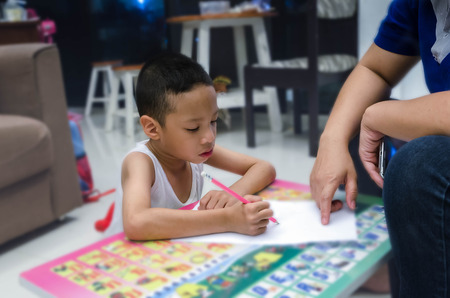 Attention Deficit Hyperactivity Disorder,ADHA child acrivity therapyの写真素材