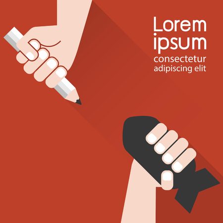 Vector illustration concept anti violence and terrorist in flat designのイラスト素材