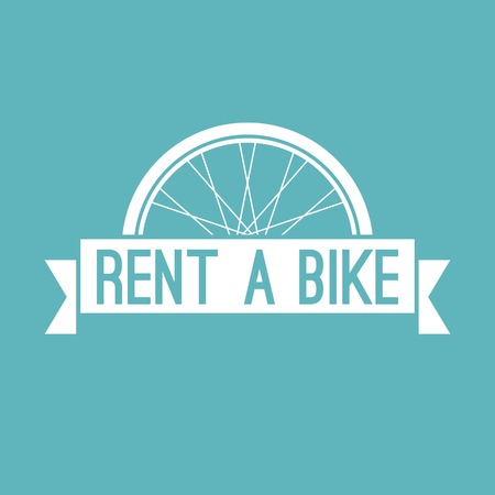 Vector rent a bike in retro styleのイラスト素材