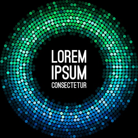 Vector glitter background and frame in disco styleのイラスト素材