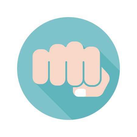 fist icon, flat designのイラスト素材