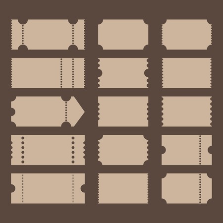 Ticket shape, flat designのイラスト素材