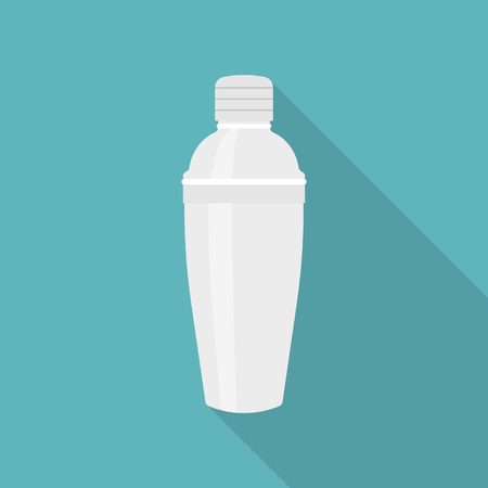 cocktail shaker icon with long shadow vector, flat designのイラスト素材