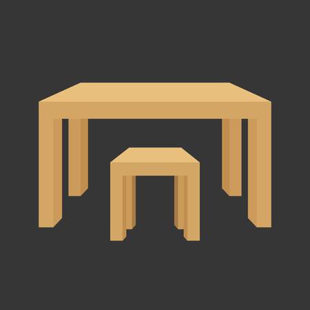 vector table,flat design,no gradientのイラスト素材
