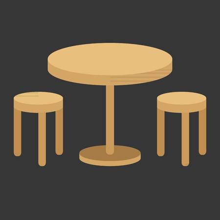 vector table,flat design,no gradientのイラスト素材