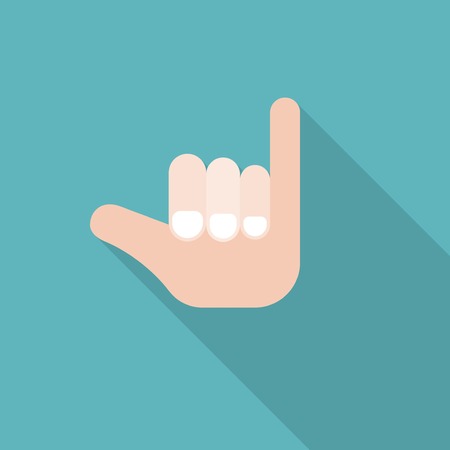 hand sign icon, homosexual icon, promise hand sign icon, flat designのイラスト素材