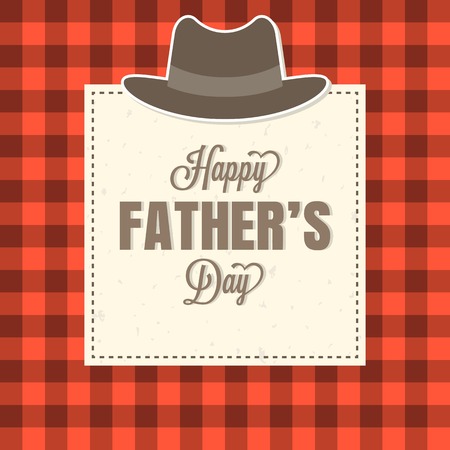 Happy father's day illustration vector template, design for card or background with calligraphic font, typographical Father's day in vintage styleのイラスト素材