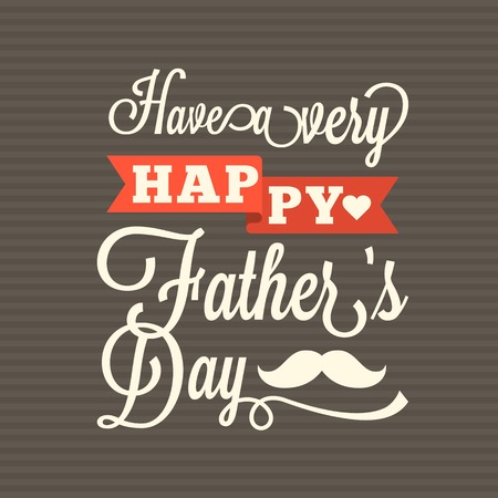 Happy father's day vintage typographicalのイラスト素材