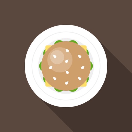Hamburger icon, flat designのイラスト素材