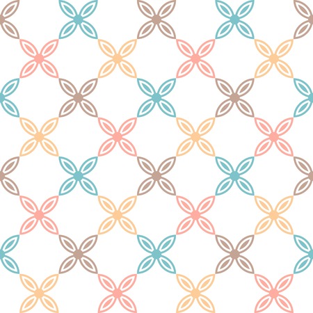 Seamless pattern. Classical geometrical texture, colourful symmetrical floralのイラスト素材