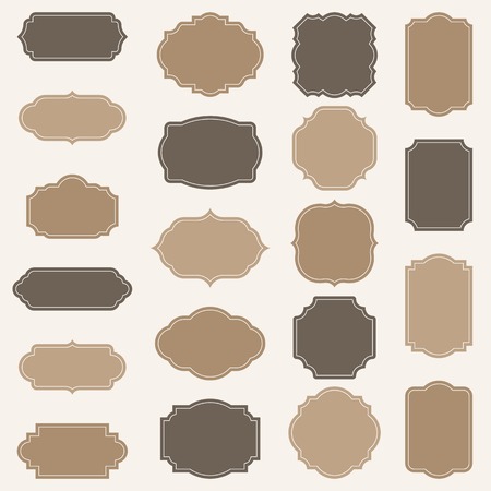 Set of vintage frames vectorのイラスト素材
