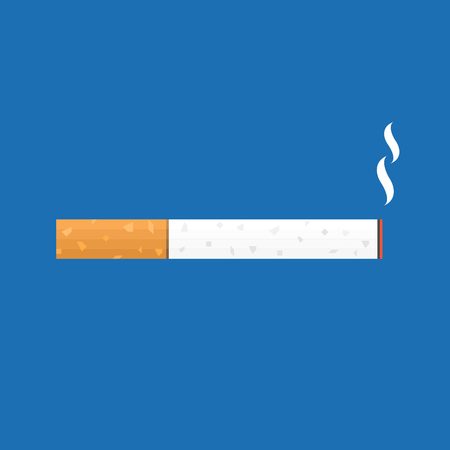 cigarette smoking icon illustration, flat designのイラスト素材