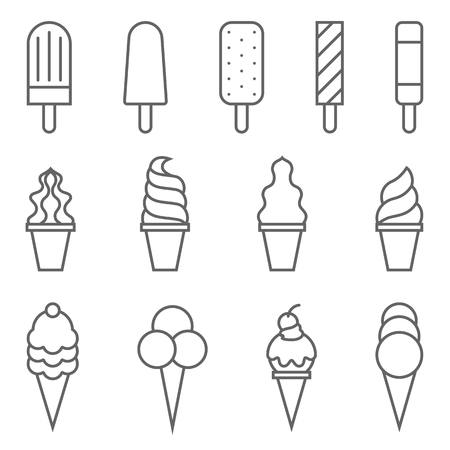 Vector ice cream iconのイラスト素材