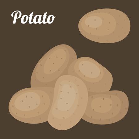 Vector potato,flat designのイラスト素材