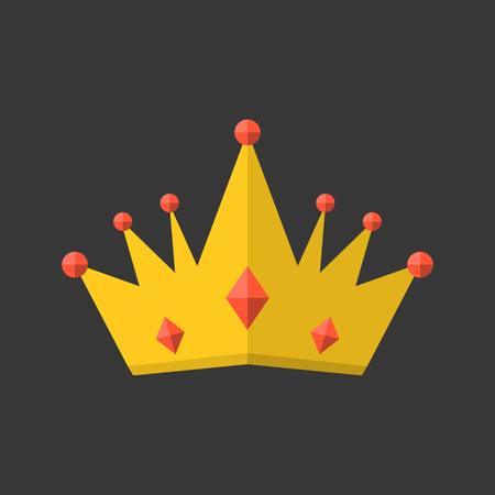 Vector crown, flat designのイラスト素材