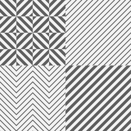Set of Seamless tile diagonal lines, Vector modern patternのイラスト素材