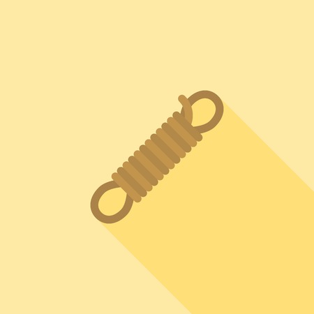 bundle of rope icon, natural fiber of rope illustration, flat designのイラスト素材