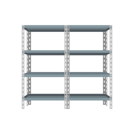 Vector blank storage shelf, flat designのイラスト素材