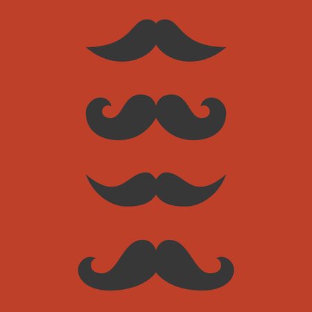 Beard icon, mustache collection, hipster and male barber signのイラスト素材