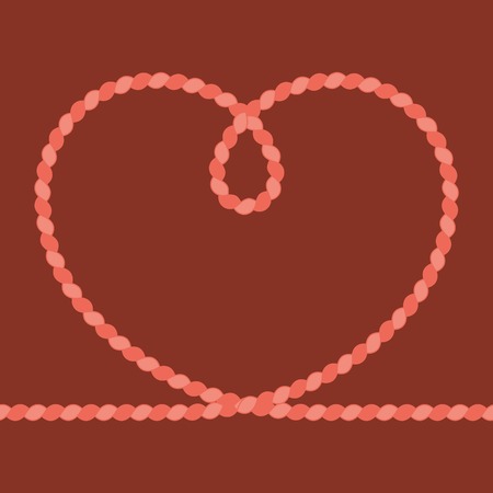 Vector heart rope frameのイラスト素材