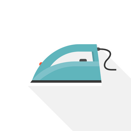 Iron icon in flat design for laundry serviceのイラスト素材