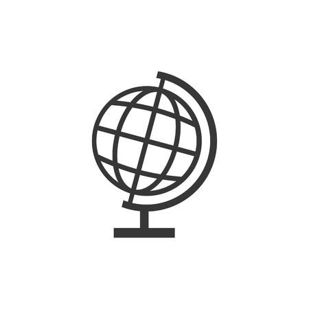 School globe stand icon, silhouette designのイラスト素材