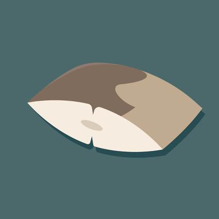 vector mackerel icon, flat design with shadowのイラスト素材