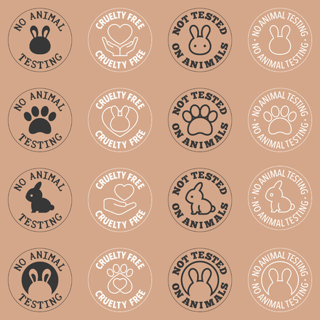 No animal testing and cruelty free for use in label of cosmetic and pharmaceutical productsのイラスト素材