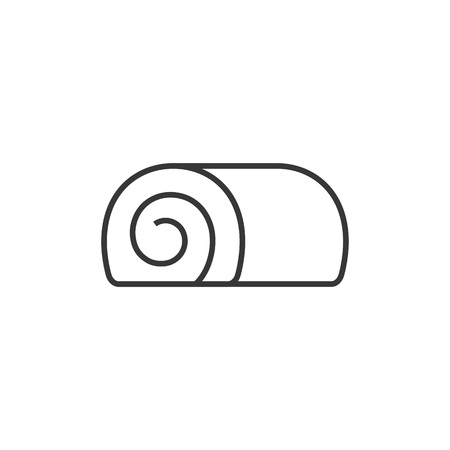 swiss roll in outline iconのイラスト素材