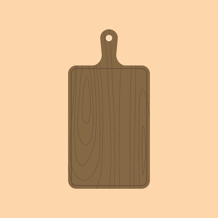Wooden chopping sheet, flat design vector iconのイラスト素材