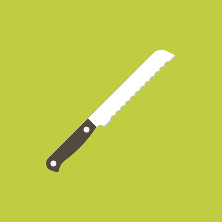 bread knife icon vector, flat designのイラスト素材