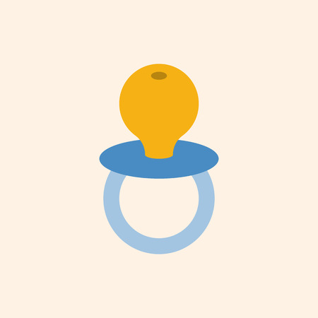 baby soother in flat design iconのイラスト素材