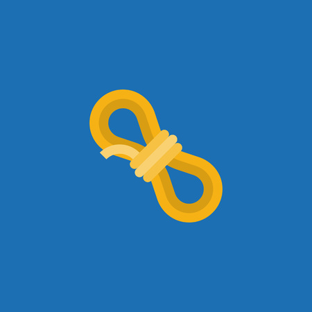 A simple rope icon in flat design vector.のイラスト素材