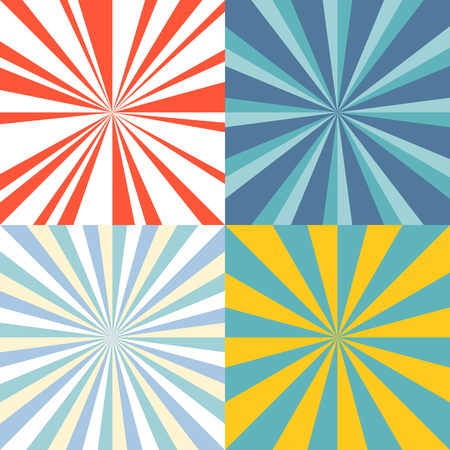 Vector sun rays background, flat designのイラスト素材