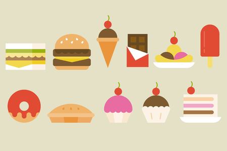 Sweets and junk foods icon.のイラスト素材