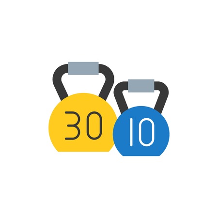 Kettle bell icon, flat design for sport iconのイラスト素材