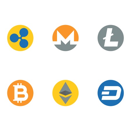 Altcoins, cryptocurrency icon, flat designのイラスト素材