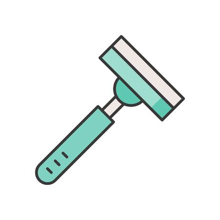 Personal care product, razor filled outline iconのイラスト素材