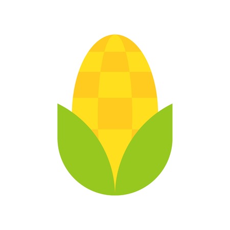 Corn isolated on white background, flat style, vector illustration